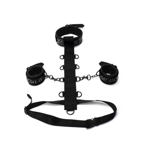 Xgen Products Whip Smart Diamond Fetish Play Body Restraint 3 Piece Set - Cuffs And Restraints