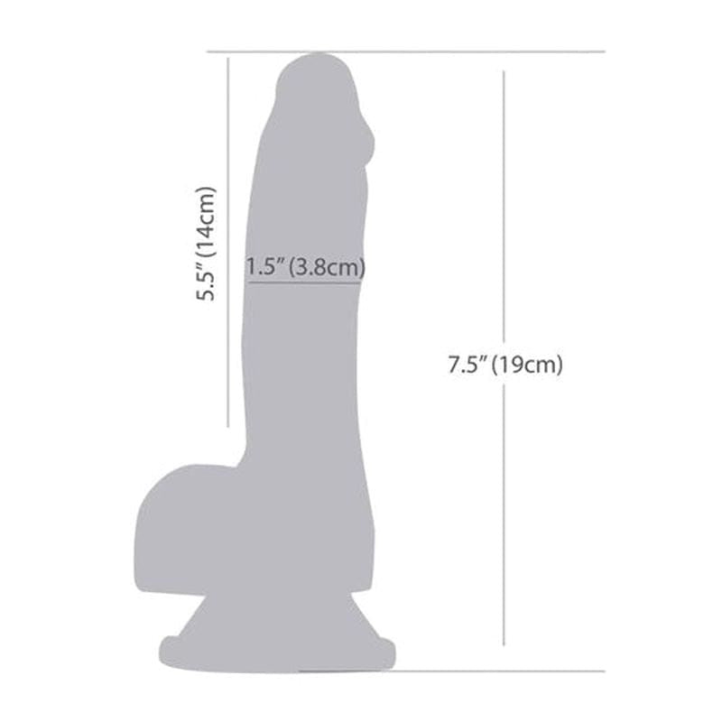 BMS Factory Addiction Luke Glow in the Dark Realistic Dildo with Balls 7.5 Inch - - Realistic Dildos