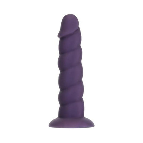 BMS Factory Addiction Unicorn Realistic Dildo 7 Inch Purple with Suction Cup - Realistic Dildos
