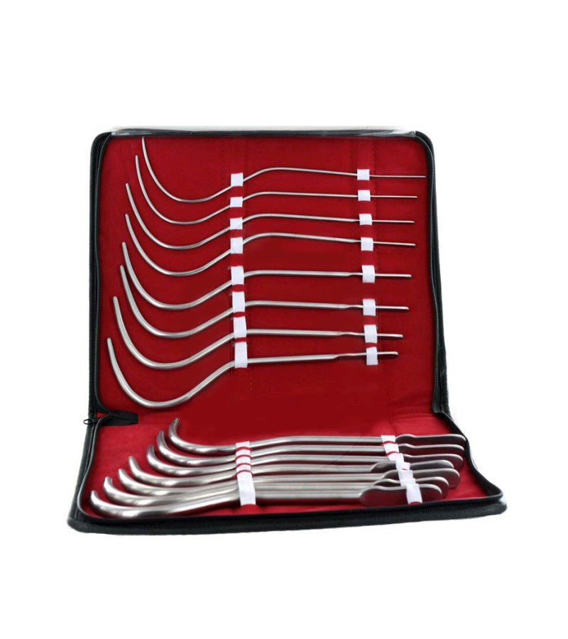BDStyle 15 Pieces Urethral Sounds Set Surgical Steel Curved Design - - Urethral Sounds