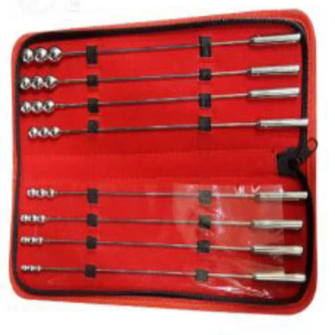 BDStyle 8 Pieces Bougie Pins Urethral Sounding Set Medical Grade Steel - Urethral Sounds