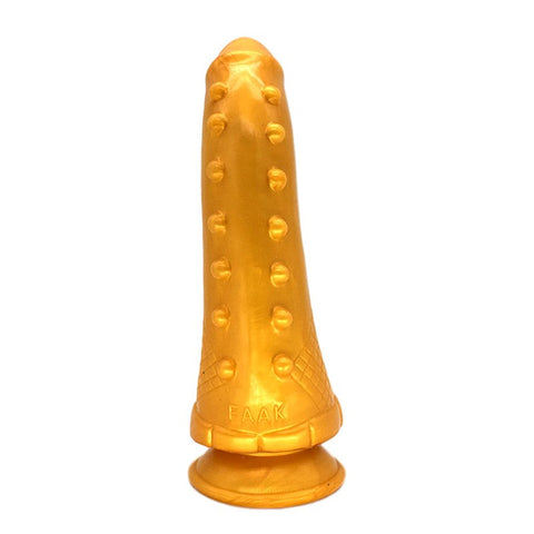 FAAK Hunchback Penis Shape Dildo Gold 24cm Curved Design - Realistic Dildos