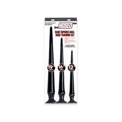 XR Brands Hosed Slim Tapered Anal Hose Training Set Progressive Depth Training - Butt Plugs