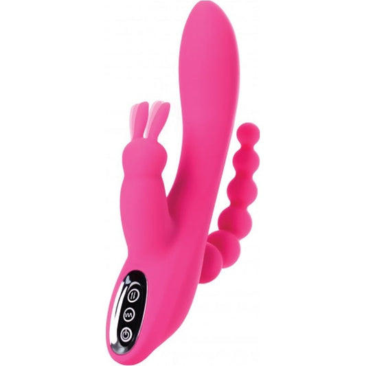 JOS Spanky Triple Stimulator Rabbit Vibrator with 7 Patterns 3 Speeds - - Rabbit Vibrators