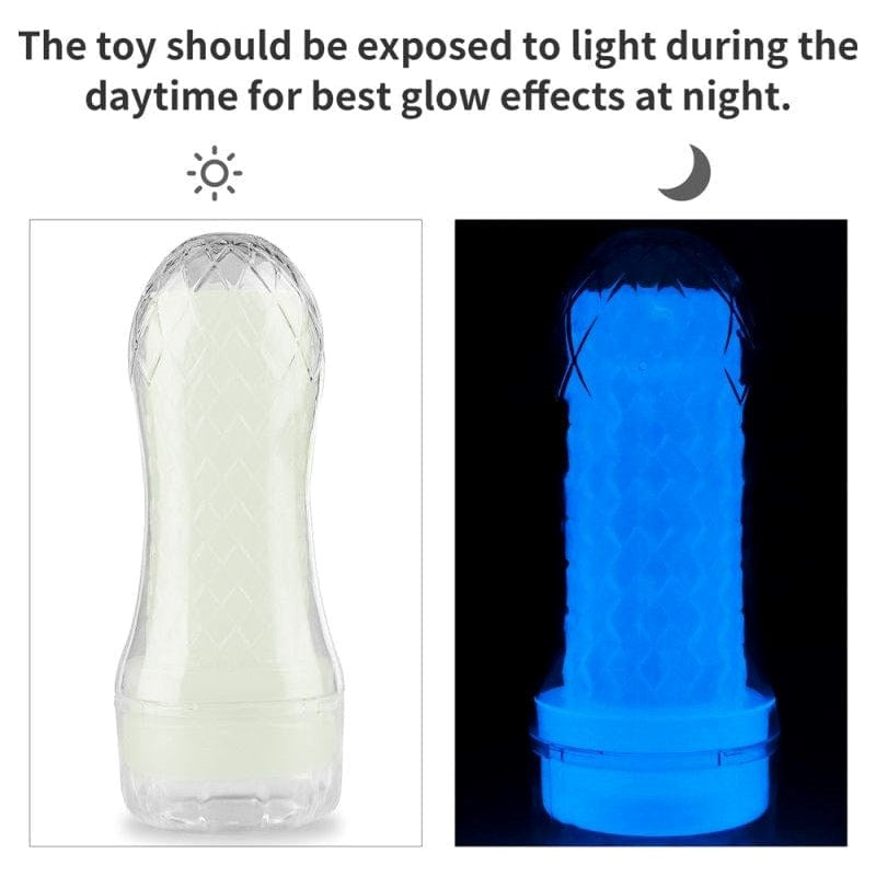 Lovetoy Lumino Play Mens Pocket Masturbator Glow in Dark TPE Material - - Masturbators and Strokers