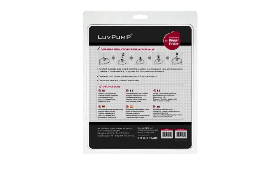 Shots Toys LuvPump Brass Pistol Penis Pump with Gauge & Hose Premium Brass - - Penis Pumps And Stretchers