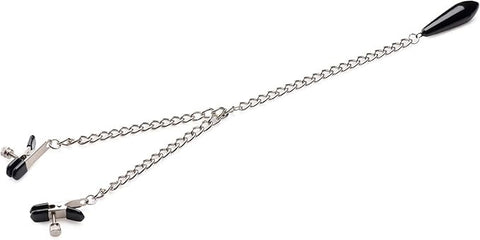 Master Series Titty Taunter Nipple Clamps With Weighted Bead - Nipple and Clit Clamps