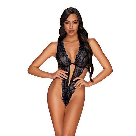 Obsessive Belisis Womens Sexy Teddy with Corset Lacing and Cutouts - - Teddies and Bodysuits