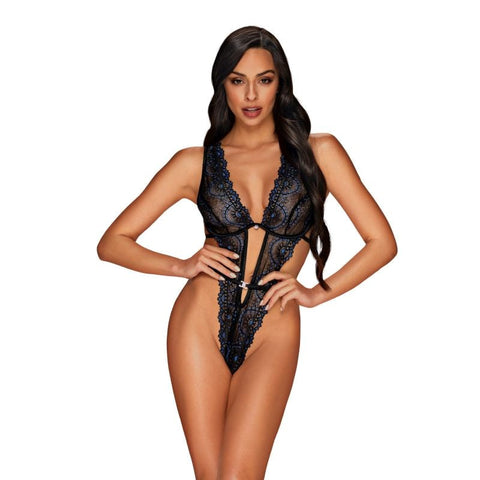 Obsessive Belisis Womens Sexy Teddy with Corset Lacing and Cutouts - Teddies and Bodysuits
