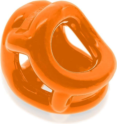 OxBalls Original Lite Cocksling Air Orange Three Ring Cock Ring - Ball and Cock Toys