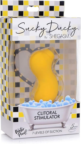 XR Brands Shegasm Sucky Ducky Clitoral Stimulator with Suction Technology - Clit Ticklers and Pulsators