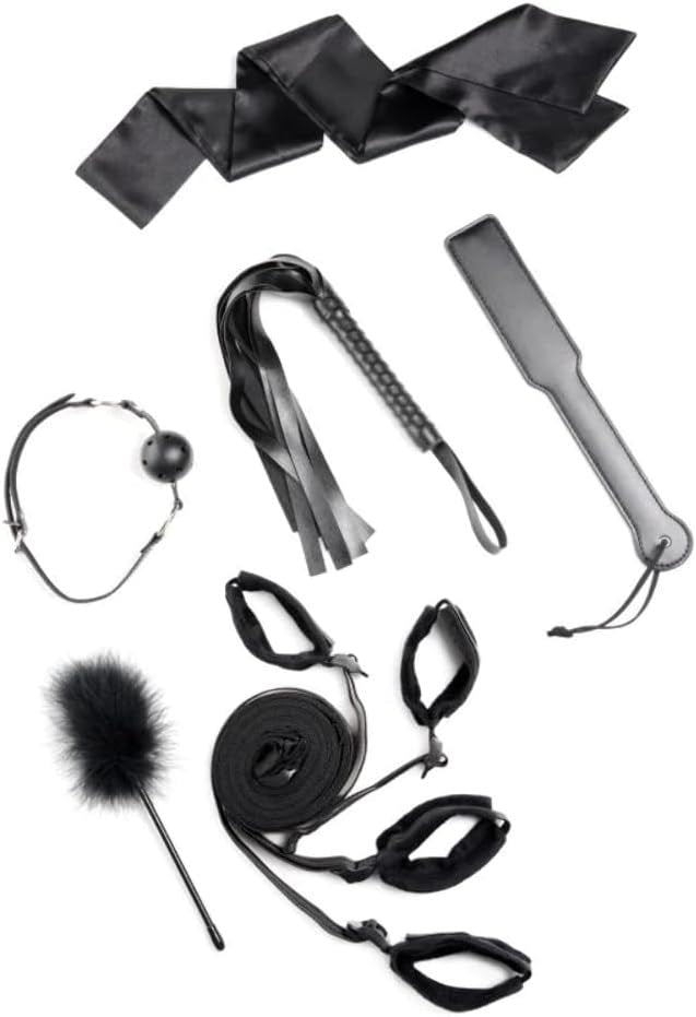 XR Brands Strict Bed Restraint Bondage Kit Black Complete BDSM System - - Bondage Kits