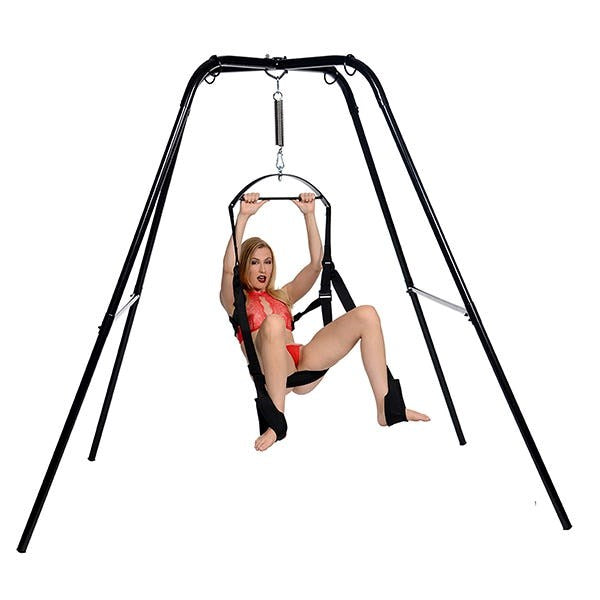 XR Brands Strict Extreme Sex Sling and Sex Swing Stand with Steel Frame - - Sex Swings And Slings