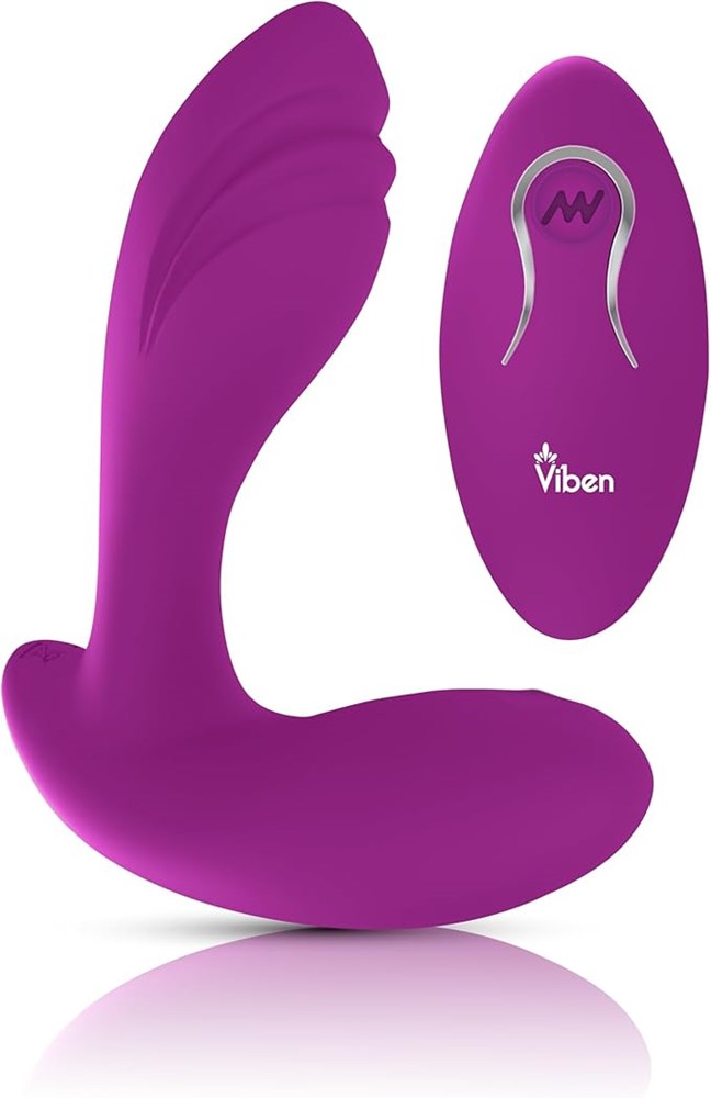 Viben Epiphany Rollerball Dual Stim Massager With Remote Berry Vibrator - - Personal Massagers