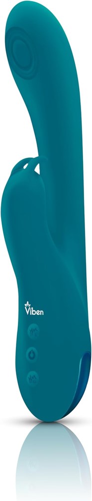 Viben Razzle Rechargeable Thumping Rabbit Vibrator Ocean Triple Motor - - Rabbit Vibrators