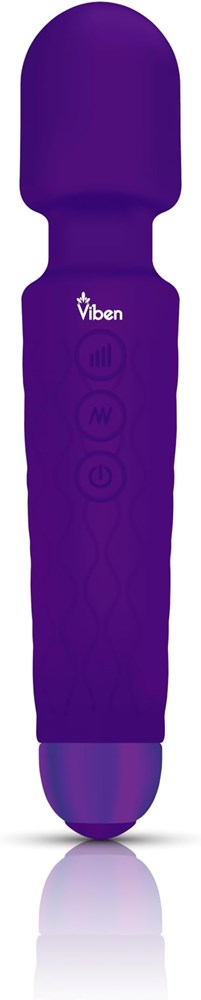 Viben Tempest 20 Function Travel Body Wand Massager Violet Powerful Vibrator - - Body Wands