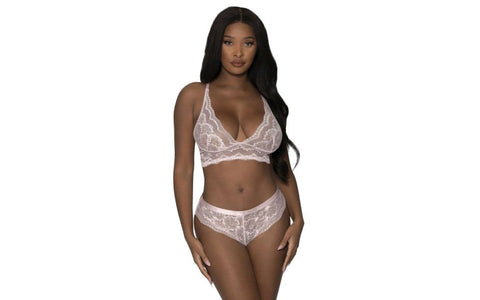Exposed Lingerie Lace Cami and Short Set Premium Blush Intimate Wear - Bras and Bra Sets