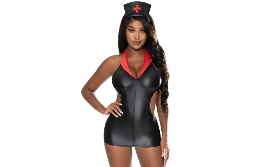 Exposed Lingerie Sexy Night Nurse Costume Roleplay Fantasy Lingerie Set - Fancy Dress Ups