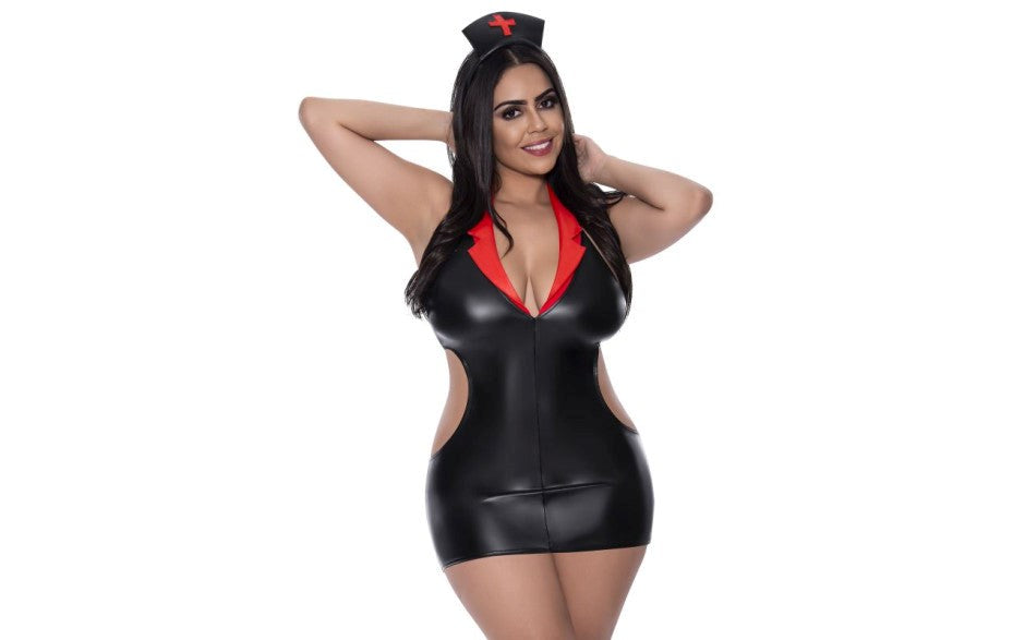Exposed Lingerie Sexy Night Nurse Costume Roleplay Fantasy Lingerie Set - Fancy Dress Ups