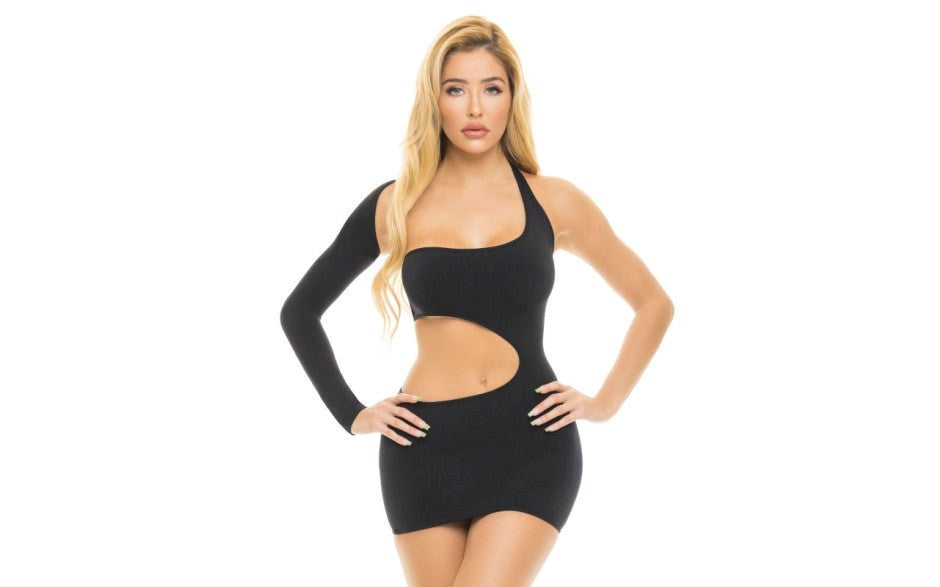 Pink Lipstick Cut My Life Into Pieces Women Dress Cutout Design - - Skirts And Club Wear