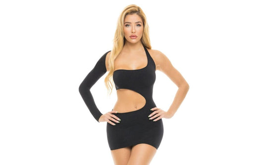 Pink Lipstick Cut My Life Into Pieces Women Dress Cutout Design - - Skirts And Club Wear