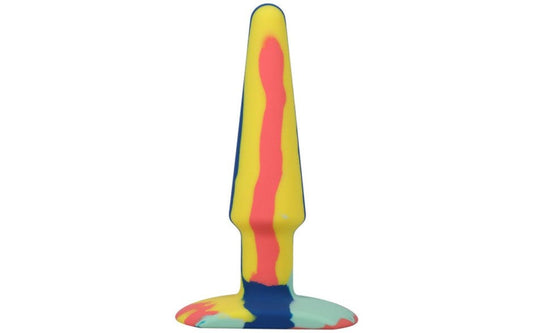 A-Play Groovy Silicone Anal Plug 5 Inch Sunrise - - Butt Plugs