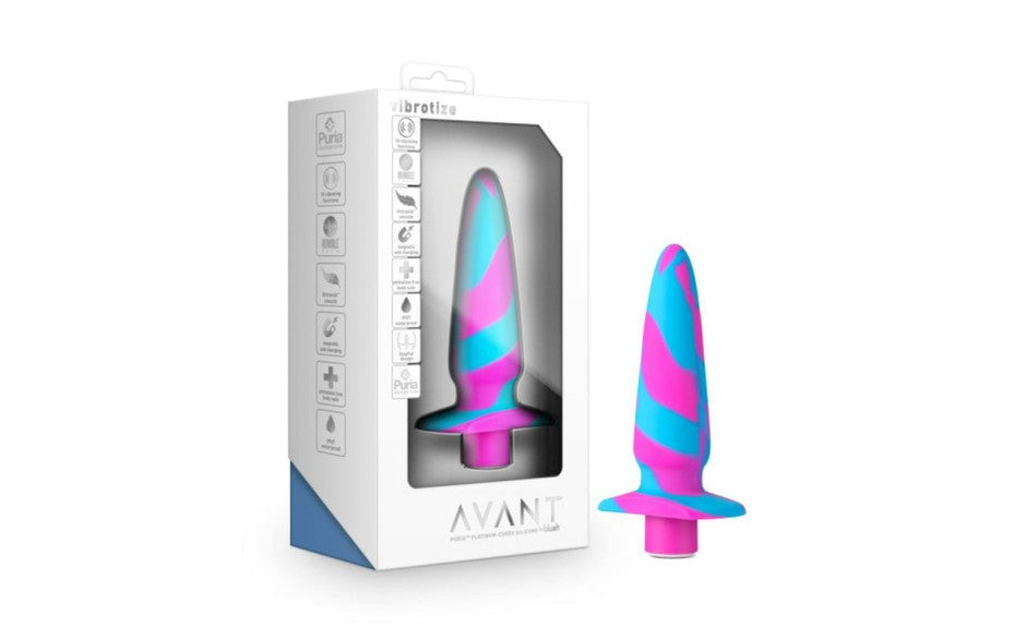 Blush Novelties Avant Vibrotize Silicone Mini Anal Vibrator Fuchsia RumbleTech - - Anal Vibrators