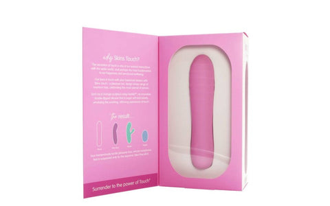 Skins Touch The Wand Silicone Vibrator with 8 Modes & Ribbed Tip - G-Spot Vibrators