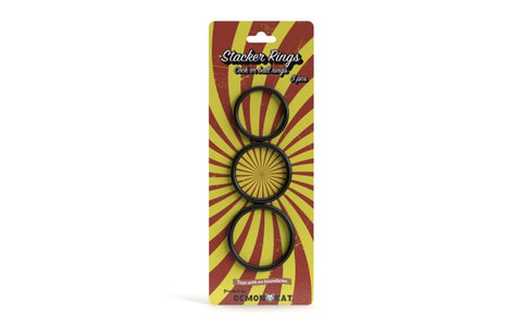 Demon Kat Stacker Stretchy Cock Rings Set 3 Piece Medical Grade Silicone - Stretchy Cock Rings