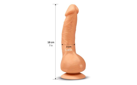 Gvibe Greal MINI Flesh Realistic Dildo With Suction Cup 6 Vibration Modes - Realistic Dildos
