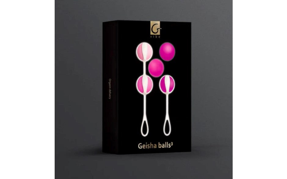 Gvibe Geisha Love Balls 3 Sugar Pink Progressive Pelvic Floor Training - - Love Eggs and Kegel Exercisers
