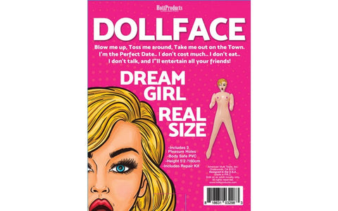 Hott Products Doll Face Blow Up Sex Doll Three Intimate Openings - Love Dolls