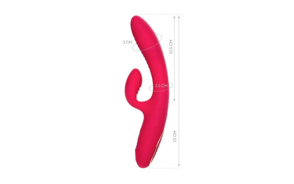 JOS Enila Dual Ended 10 Function Rabbit Vibrator with Air Pulse Technology - - Rabbit Vibrators