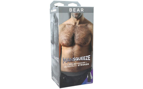 Man Squeeze Bear UltraSkyn Mens Pleasure Stroker Ass Vanilla - Masturbators and Strokers