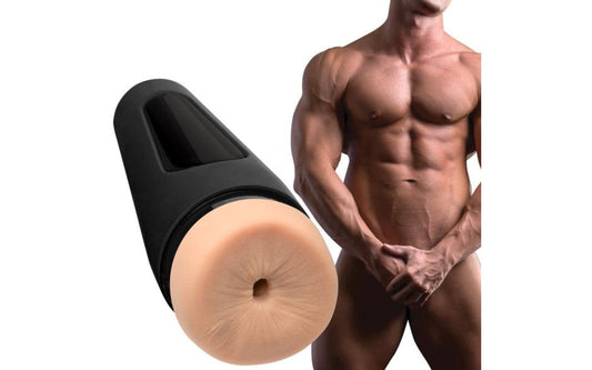 Man Squeeze Stud UltraSkyn Male Stroker Ass Vanilla - - Masturbators and Strokers