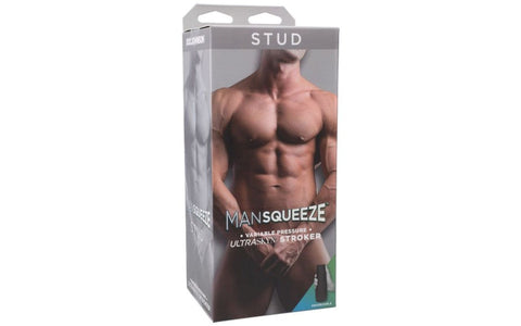 Man Squeeze Stud UltraSkyn Male Stroker Ass Vanilla - Masturbators and Strokers