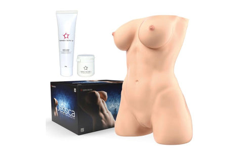 Naked Factory Jessica Hand Held Torso Mens Masturbator Medical Grade TPE - Masturbators and Strokers