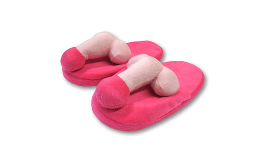 Ozze Creations Novelty Penis Shape Pecker Slippers Plush Comfort - - Party Gifts and Novelties