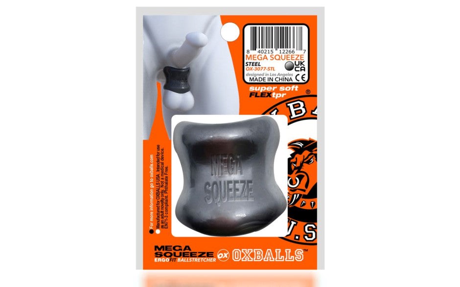 OxBalls Mega Squeeze Ergofit Ball Stretcher Steel Premium FlexTPR Design - - Ball Stretchers and Crushers