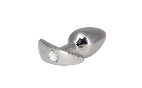 BMS Factory Pillow Talk Sneaky Luxurious Stainless Steel Anal Plug with Swarovski Crystal Premium Weight - Butt Plugs