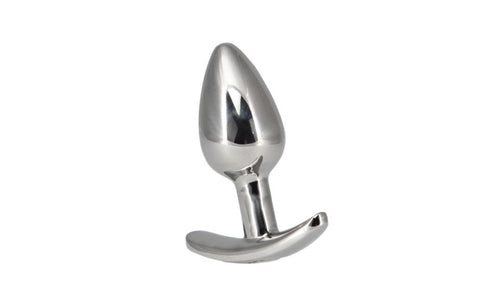 BMS Factory Pillow Talk Sneaky Luxurious Stainless Steel Anal Plug with Swarovski Crystal Premium Weight - Butt Plugs