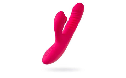 JOS Seri Thrusting Rabbit Vibrator with Clitoral Stimulator Triple Action - Rabbit Vibrators