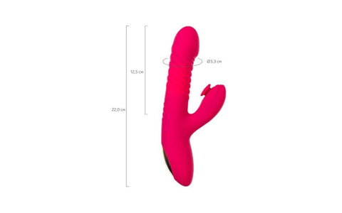 JOS Seri Thrusting Rabbit Vibrator with Clitoral Stimulator Triple Action - Rabbit Vibrators
