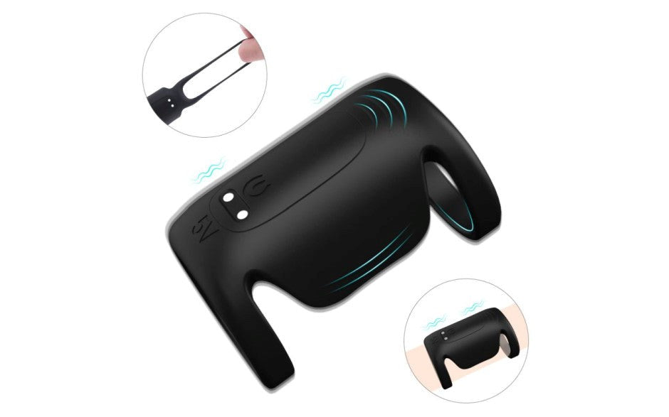 S Hande Royal Dual Motor Penis Shaft Massager Cock Ring Vibrator - - Vibrating Cock Rings