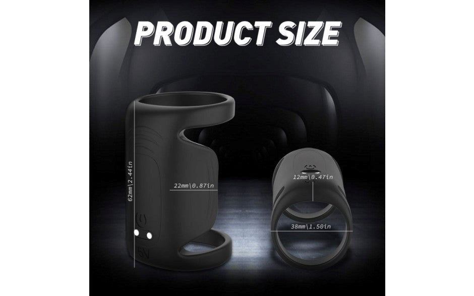 S Hande Royal Dual Motor Penis Shaft Massager Cock Ring Vibrator - - Vibrating Cock Rings