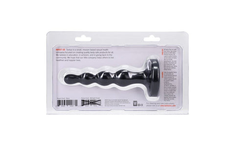 Tantus Ripple Small Anal Beads Onyx Premium Silicone Anal Training - Anal Dildos