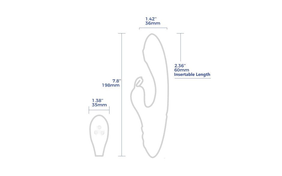 Arosum G Rabbit Rotating G Spot & Clitoral Vibrator Dual Motor Technology - - Rabbit Vibrators