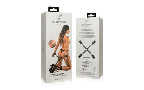 Bedroom Fantasies BDSM Play Hogtie With Hand & Ankle Cuffs Restraint Set - Cuffs And Restraints