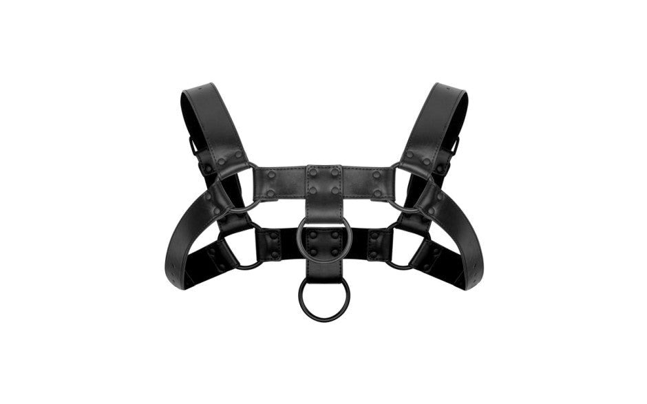 Bedroom Fantasies Bruno Fetish Play Harness Black Adjustable BDSM Restraint - - Cuffs And Restraints