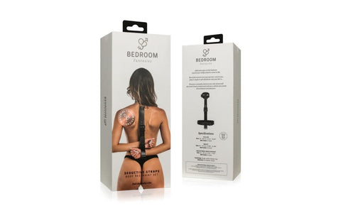 Bedroom Fantasies Collar With Wrist Cuffs & Body Restraint with Adjustable Fit - Cuffs And Restraints